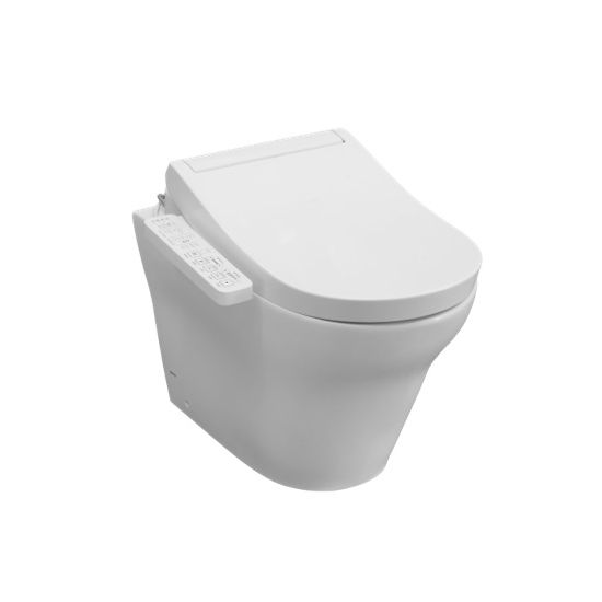 CW163+TCF33320 MH Wall Faced Pan + Side Control Washlet