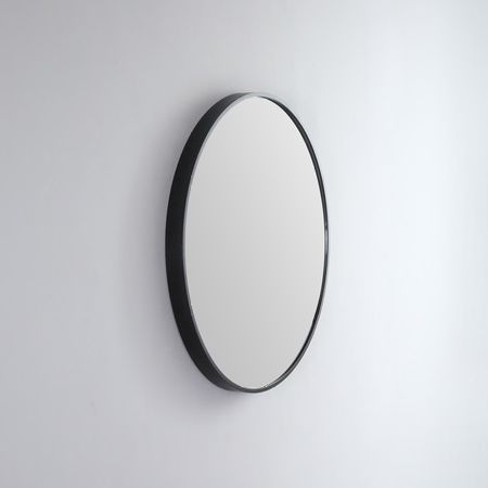 Remer Modern Round Mirror Matt Black MR61-MB