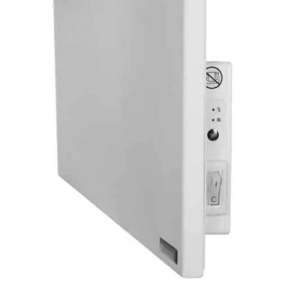 XLS White Frameless Infrared Panel Heater side switch