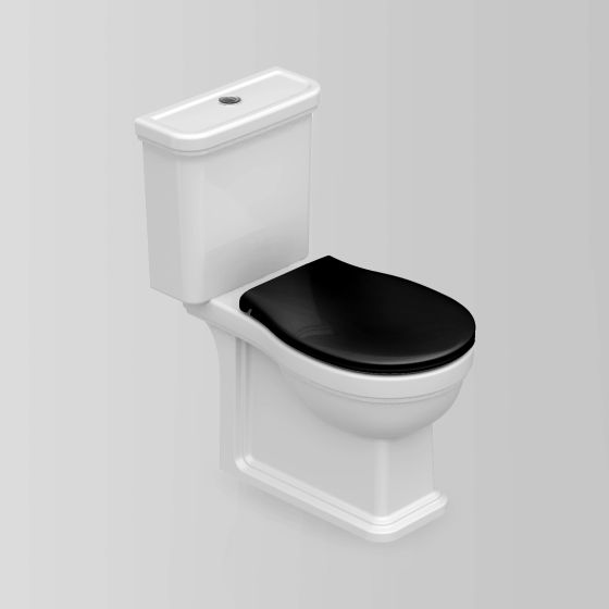 Traditional Style Rona Toilet Suite with Black Seat